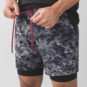 Lululemon Repetition Short Small Pebble Camo White Black / Black XXL